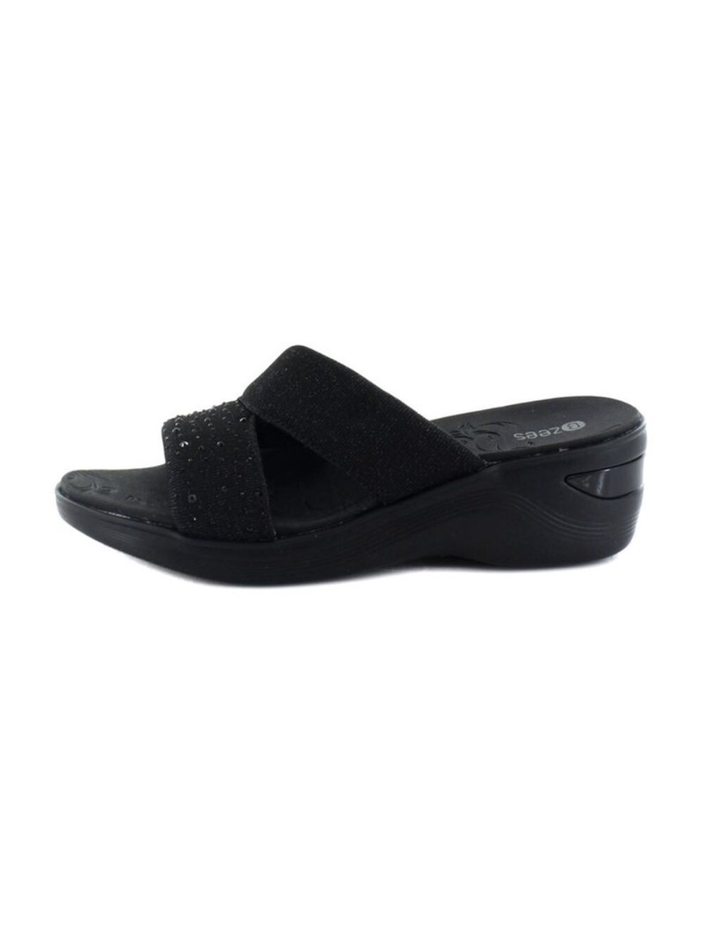 Bezees Sienna Crystal Embellished Slide Sandal soft comfort-NEW - Picture 2 of 5